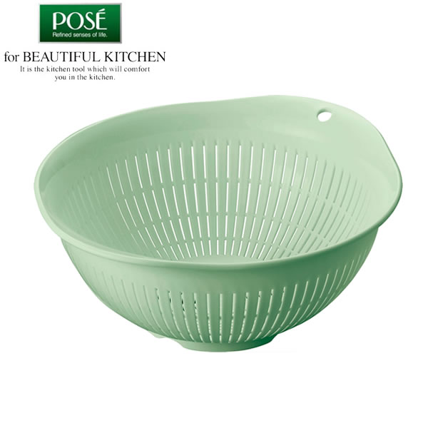 楽天市場】ざる Nポゼ ザル 24cm グリーン ｜ 水切り プラスチック