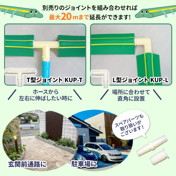 楽天市場】融雪ホース 大研の融雪プロテクター 10m 両面穴 グリーン