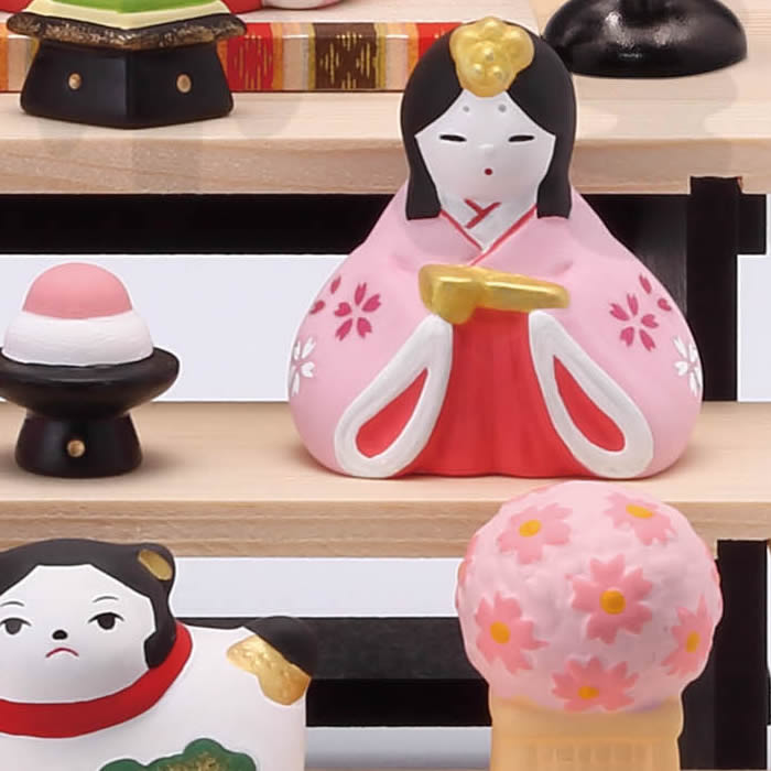 楽天市場】【錦彩 さくら雛（組み立て式三段飾り・5人）】立て名札