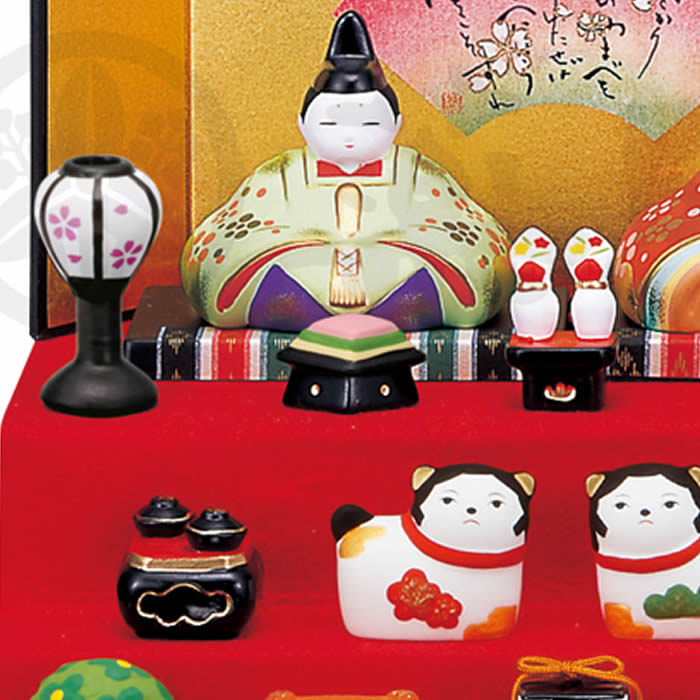 楽天市場】【錦彩 華飾り雛（三段飾り）】立て名札プレゼント