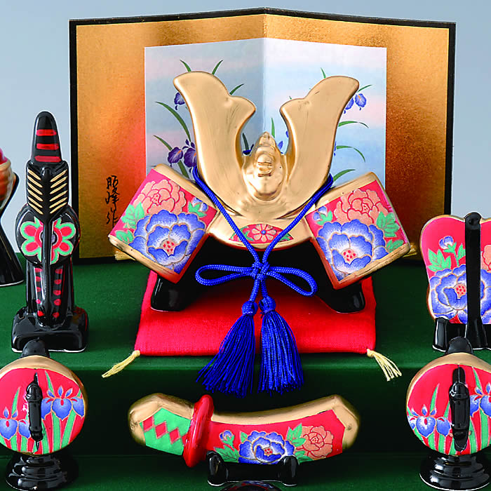 楽天市場】【錦彩 出世兜飾り（三段飾り）】♪端午の節句♪陶器の五月