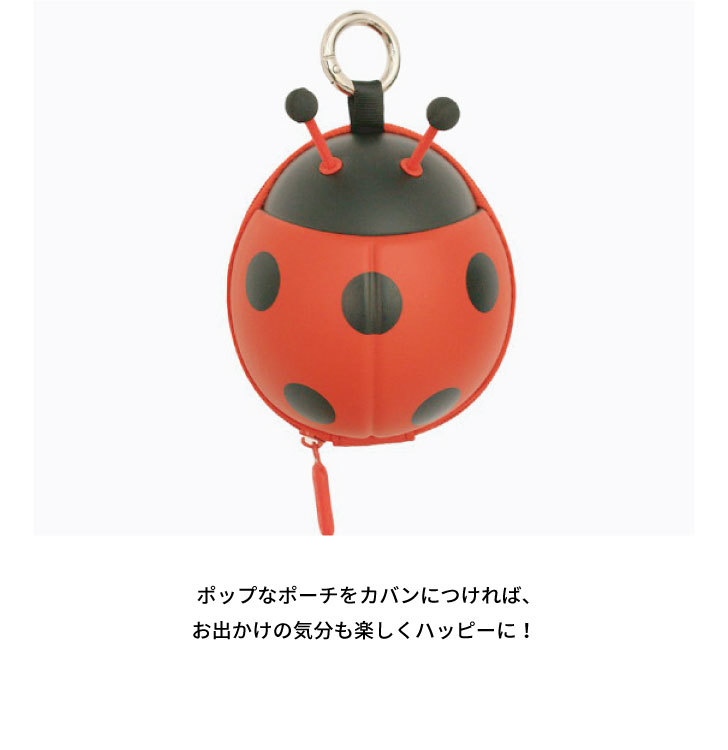 楽天市場】LADYBUG カードポーチ RED 【ハシートップイン公式】 赤