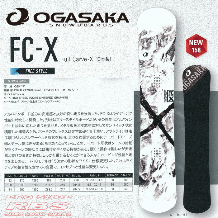 楽天市場】17-18 NEWモデル OGASAKA オガサカ FC-X エフシーエックス