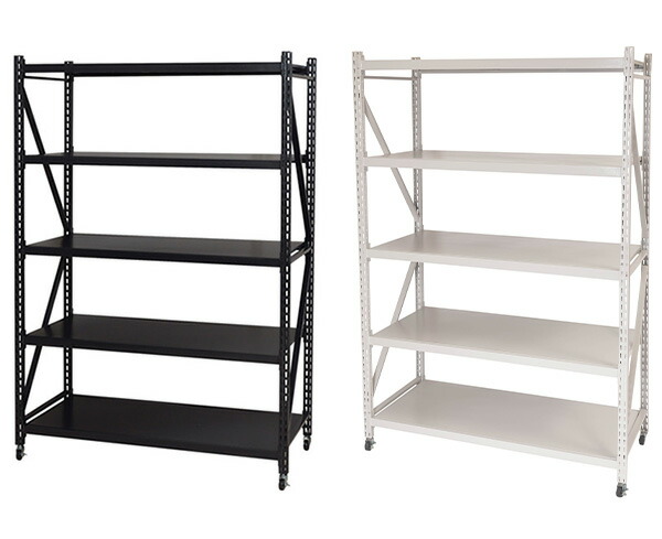 Aymitページ「五弾棚」 楽天市場】棚 ラック スチール 可動棚 5段 木製