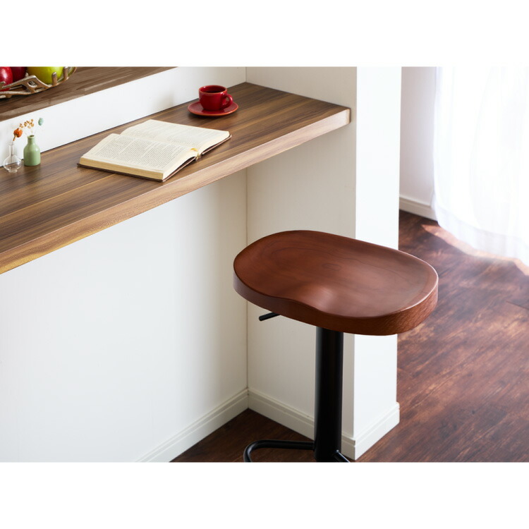 楽天市場】カウンターチェア 2脚セット 1脚 木製 天然木 昇降 回転 高