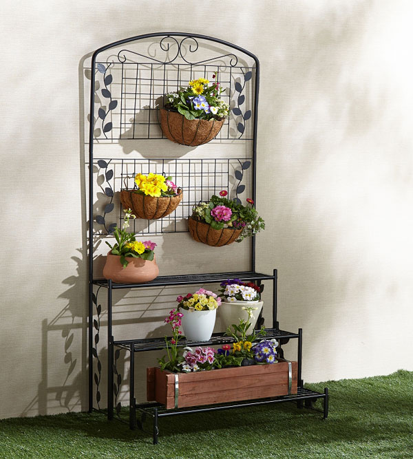 楽天市場】フェンス付フラワースタンド3段 1台 おしゃれ 花飾り