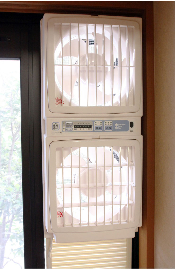 楽天市場】窓用 ツインファン 紐引きタイプ 窓 ツインファン 同時給排