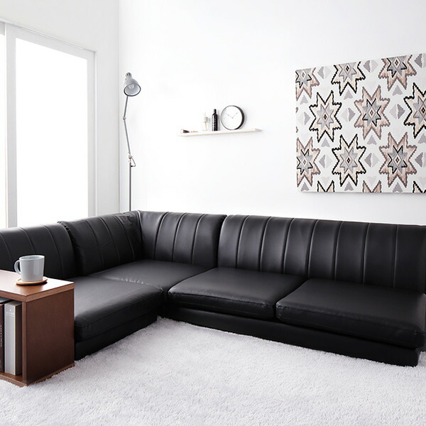 楽天市場】フロアソファ コンパクト フロアタイプ PVC レザー