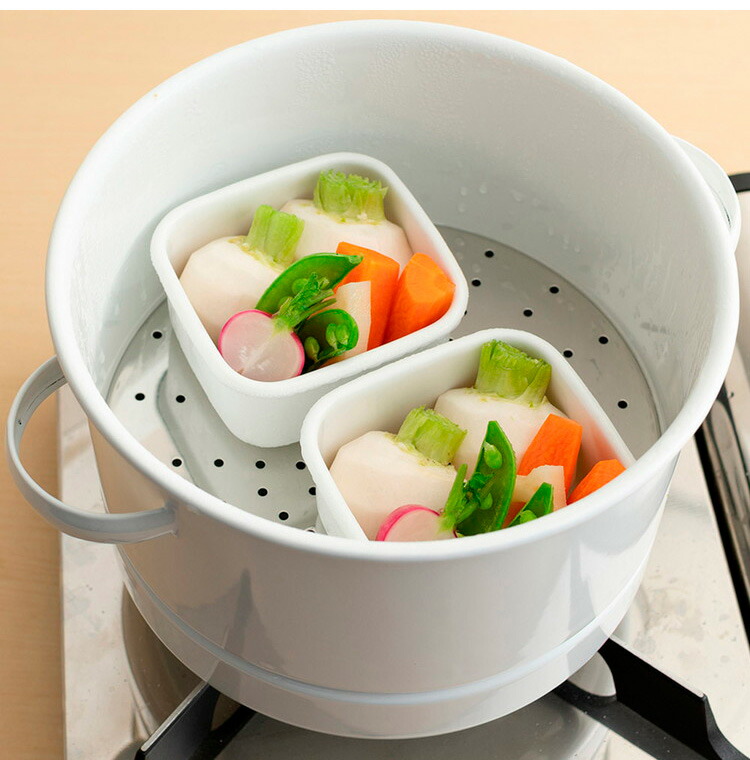 楽天市場】野田琺瑯 にちにち道具 日本製 蒸し鍋 21cm フタ・すのこ