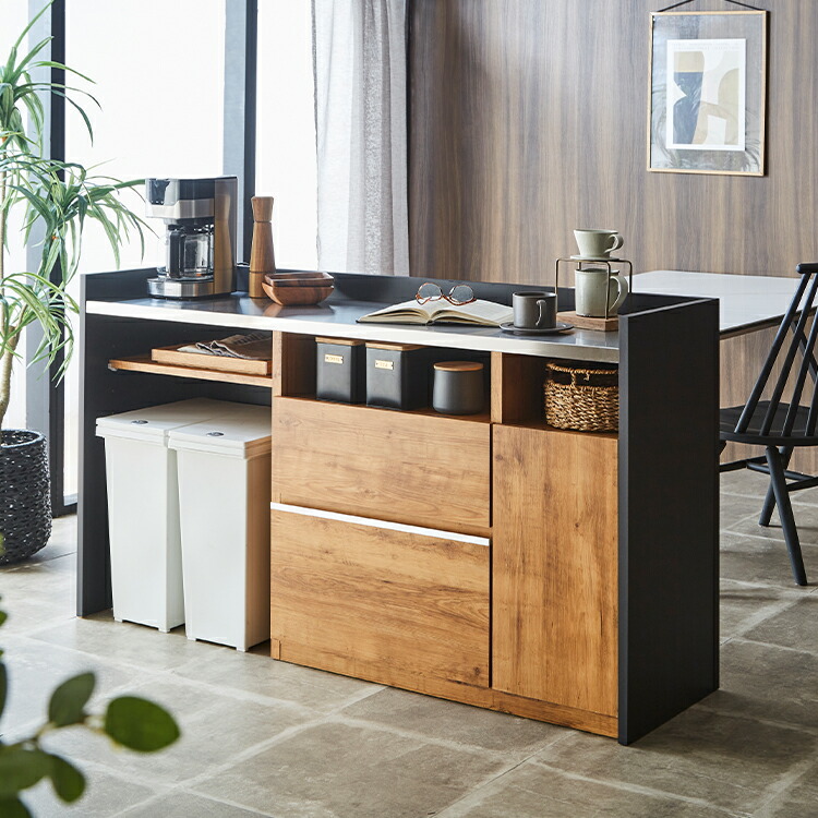 楽天市場】手元を隠す キッチンカウンター ダストボックス 間仕切り