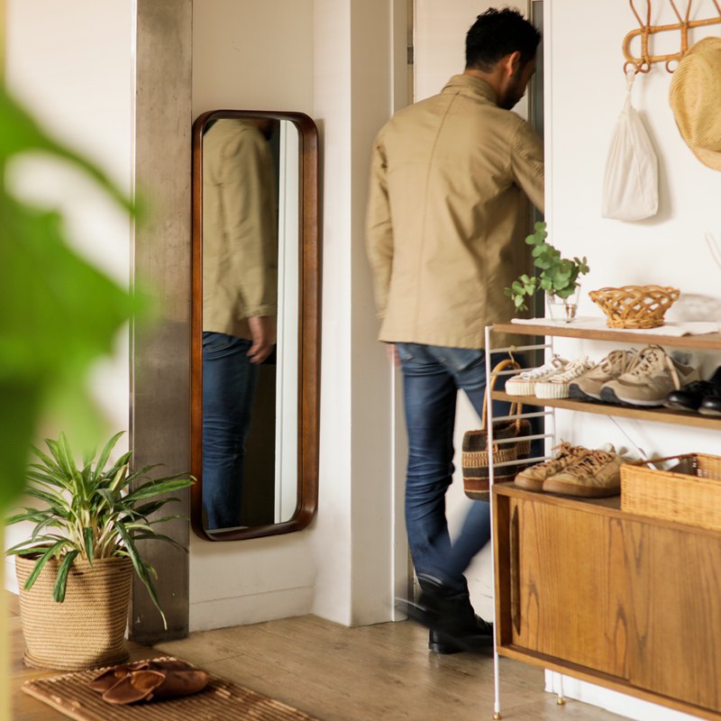 楽天市場】ミラー 鏡 全身鏡 全身ミラー 姿見 KURVE 壁掛け 北欧