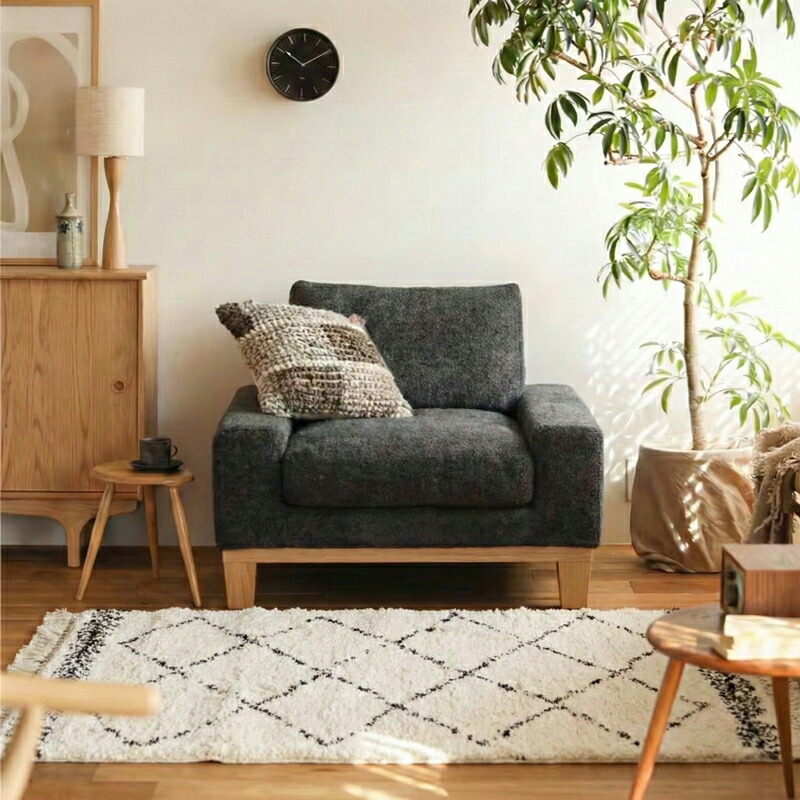 楽天市場】1人掛けソファー folk／NA 北欧 ナチュラル ファブリック