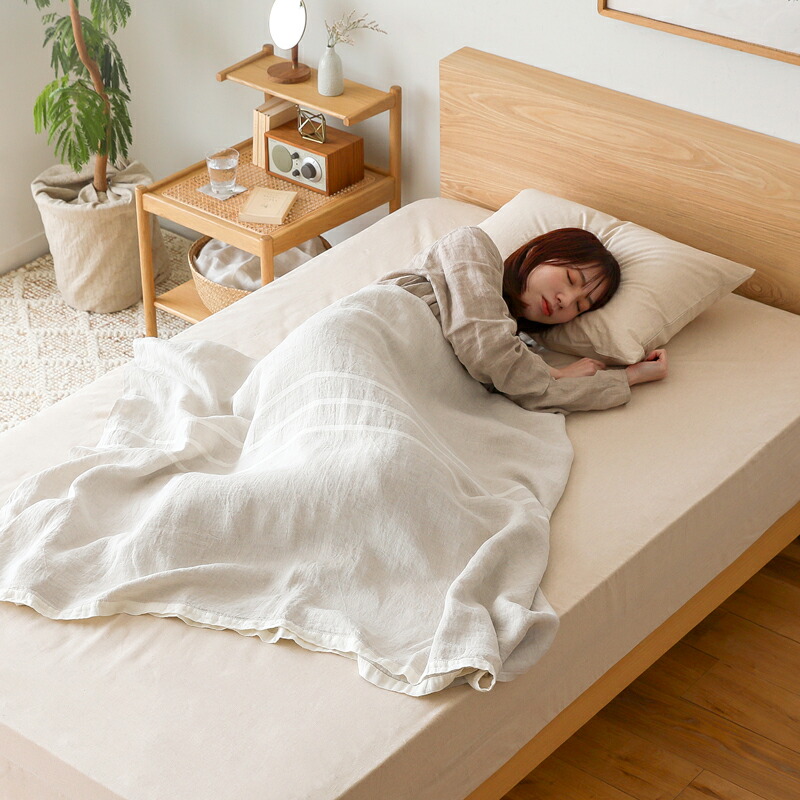 楽天市場】ベッドシーツ リネンミックス one wash 麻混 ワイドキング