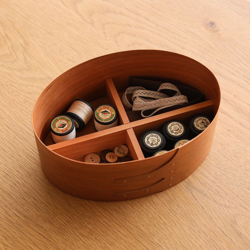 楽天市場】シェーカー ソーイングボックス 裁縫箱 オーバル 楕円 収納