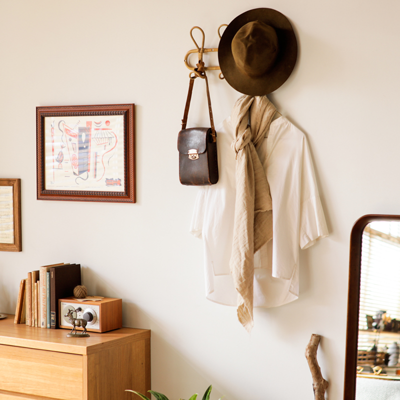 楽天市場】ウォールハンガー 3連 フック ハンガーラック ラタン 籐