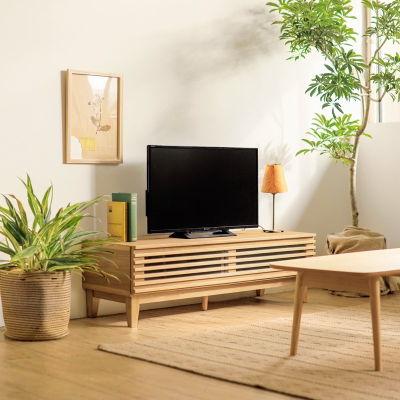 楽天市場】テレビ台 テレビボード LINE 120 北欧 ナチュラル 無垢 木製