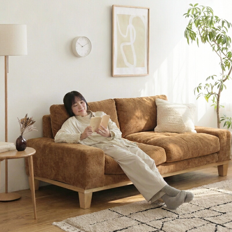 楽天市場】3人掛けソファー folk／NA 北欧 ナチュラル ファブリック