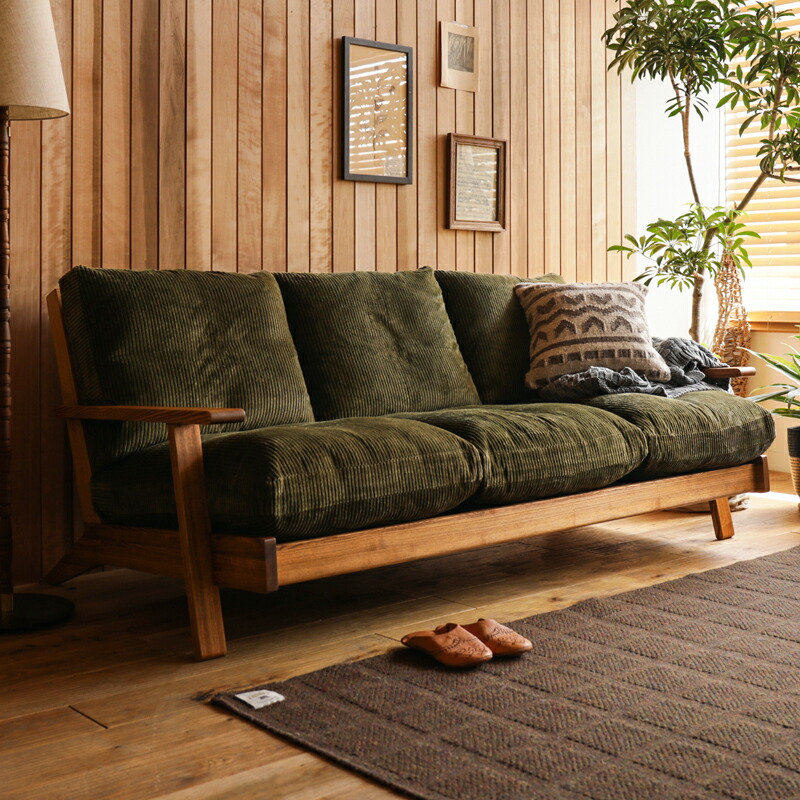 楽天市場】3人掛けソファー NOANA ノアナ ブラウンフレーム 北欧