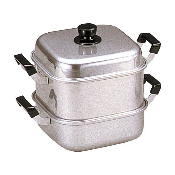 楽天市場】/即納/ アカオ アルミ角蒸(大型) 36cm 一重【角型蒸し器