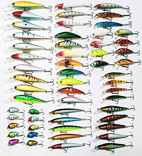 楽天市場】ルアーセット 56個 釣具セット 大量 川 海 湖 渓流 初心者