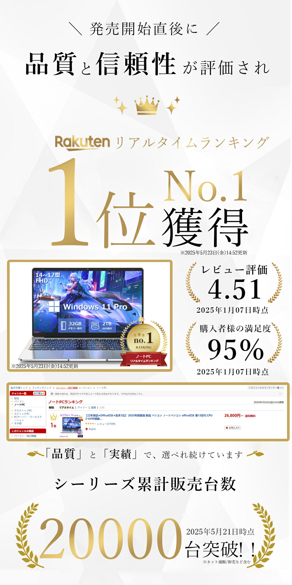 楽天市場】【初期設定済み☆Office付き☆】 2025年新登場 新品