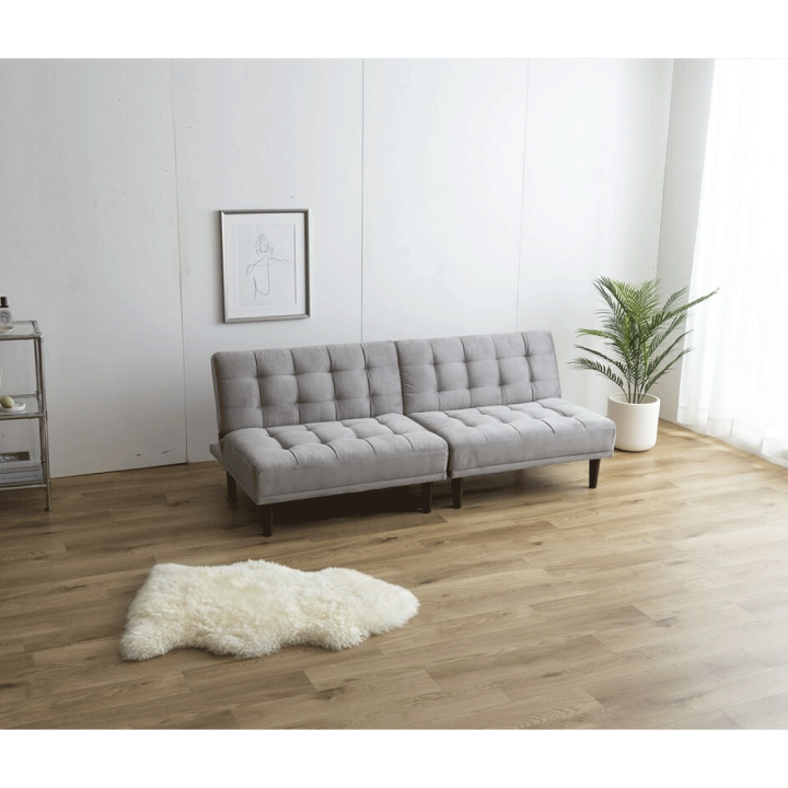 送料無料】【2点セット】Lillian ベロアソファ リクライニング式 天然