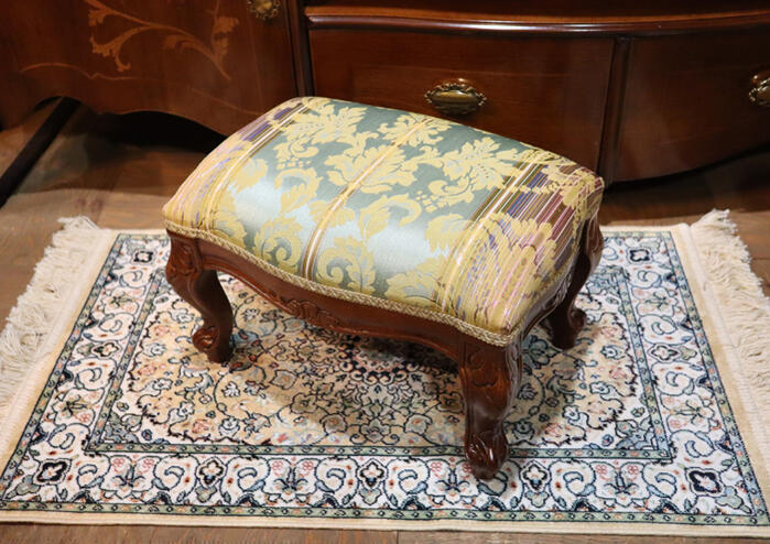 楽天市場】イタリア製 フットスツール 角型 グリーン 北欧 クラシック