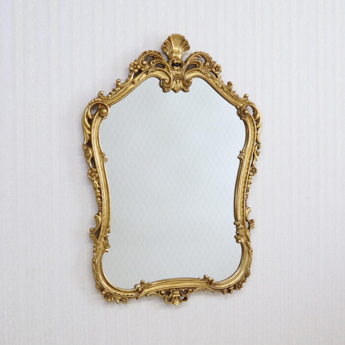 イタリア 1980年代ヴィンテージミラー ゴールドモチーフ 遺跡風