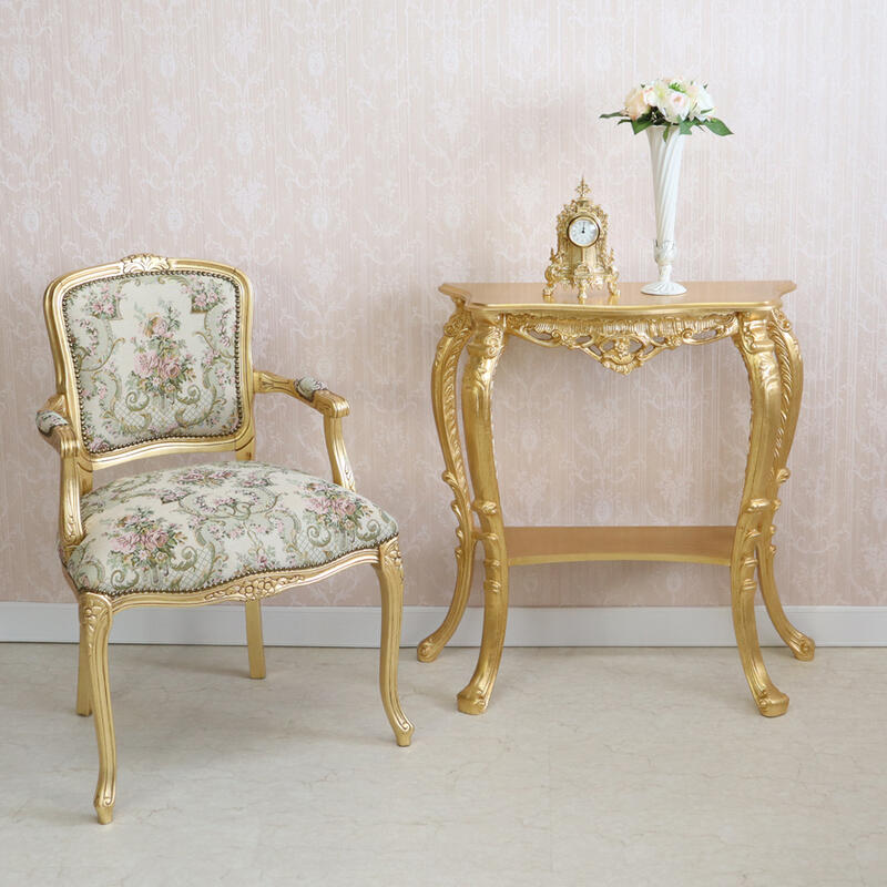 楽天市場】イタリア製 コンソール ゴールドコンソールテーブル サイド