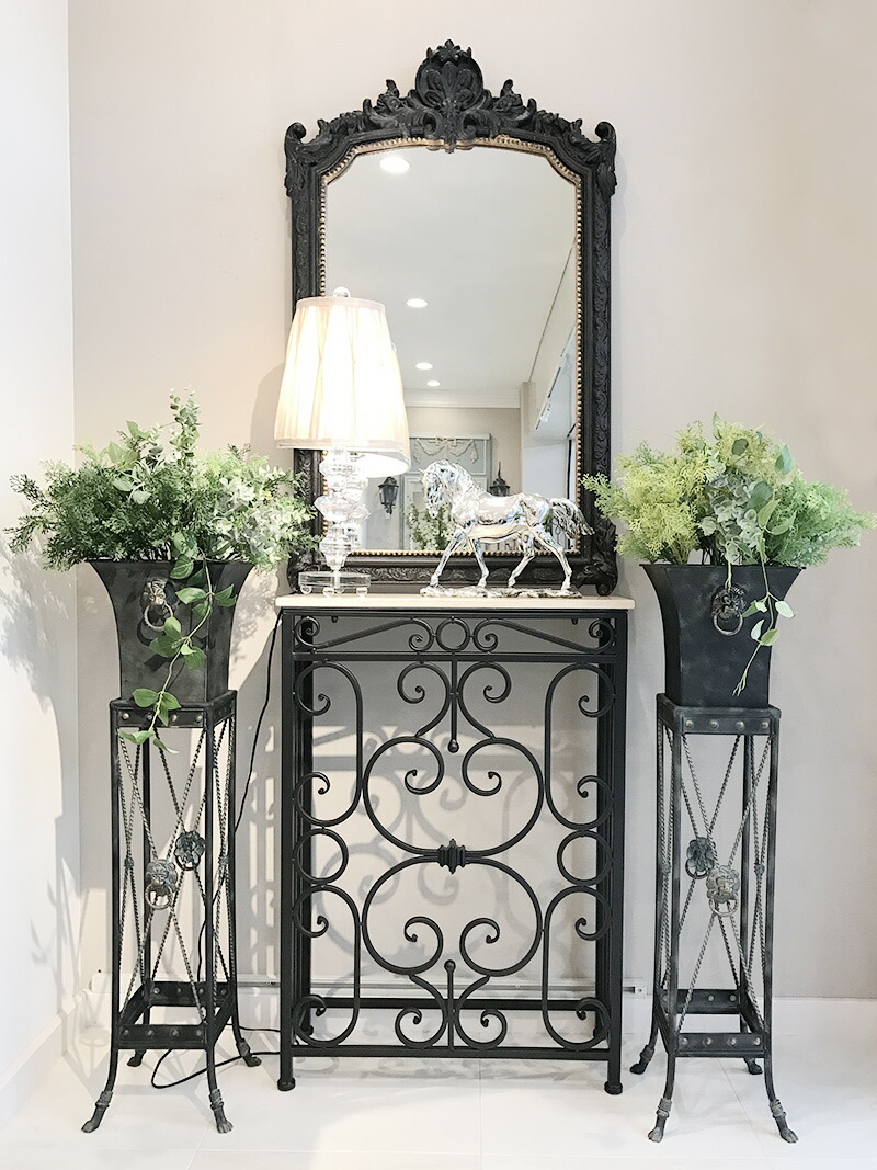 楽天市場】Iron Smith 天板大理石 コンソール Sサイズアイアン