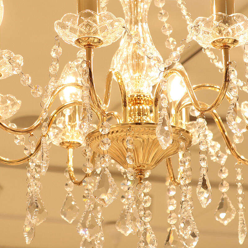 楽天市場】8灯シャンデリア ゴールドシャンデリア ライト インテリア