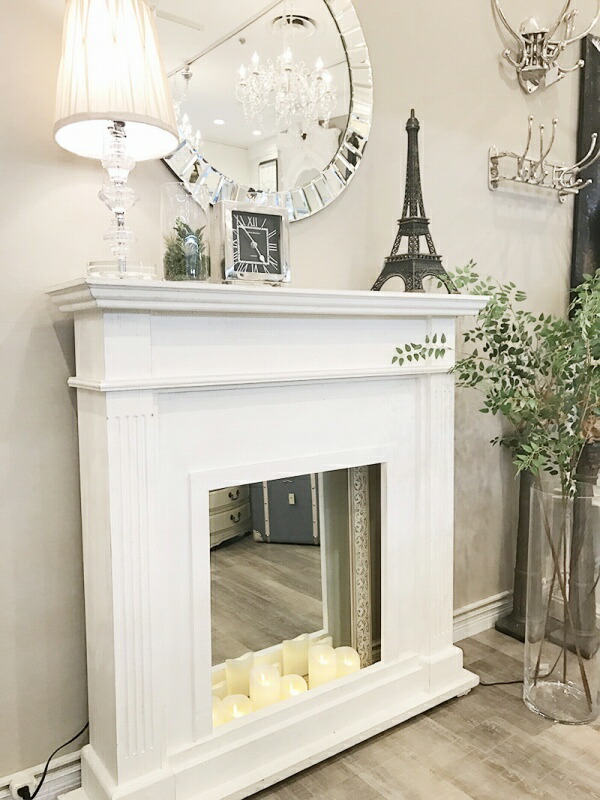 楽天市場】マントルピース アンティークホワイトシャビー シャビー