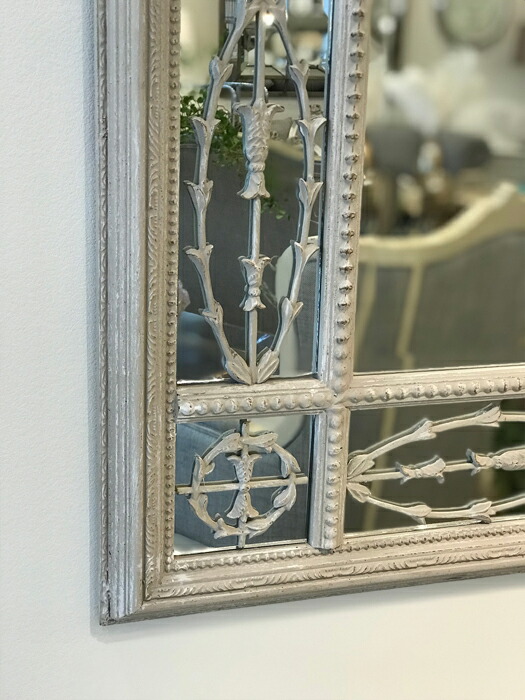 楽天市場】シャビーシック ウォールミラー グレージュアンティーク