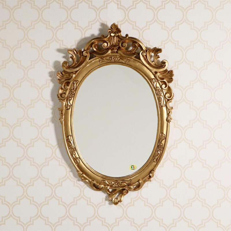 楽天市場】アンティーク ミラー 楕円の通販