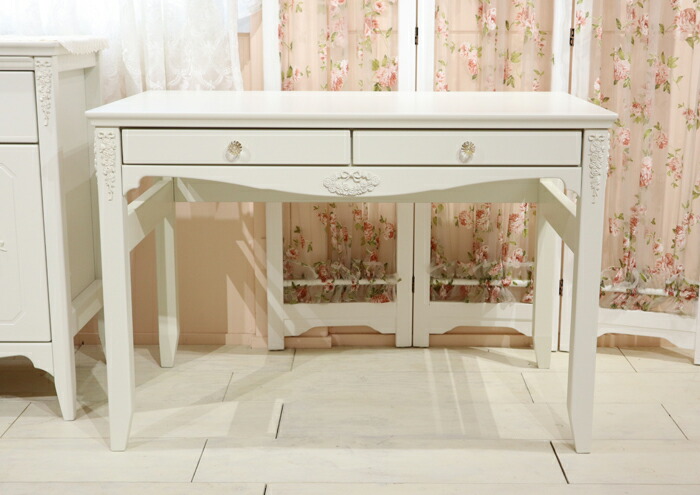 楽天市場】Celesta チェレスタ 学習デスクロマンチック 姫系 白家具