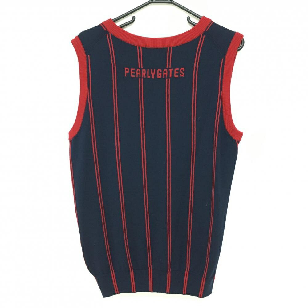 楽天市場】【超美品】パーリーゲイツ ニットベスト ネイビー×レッド
