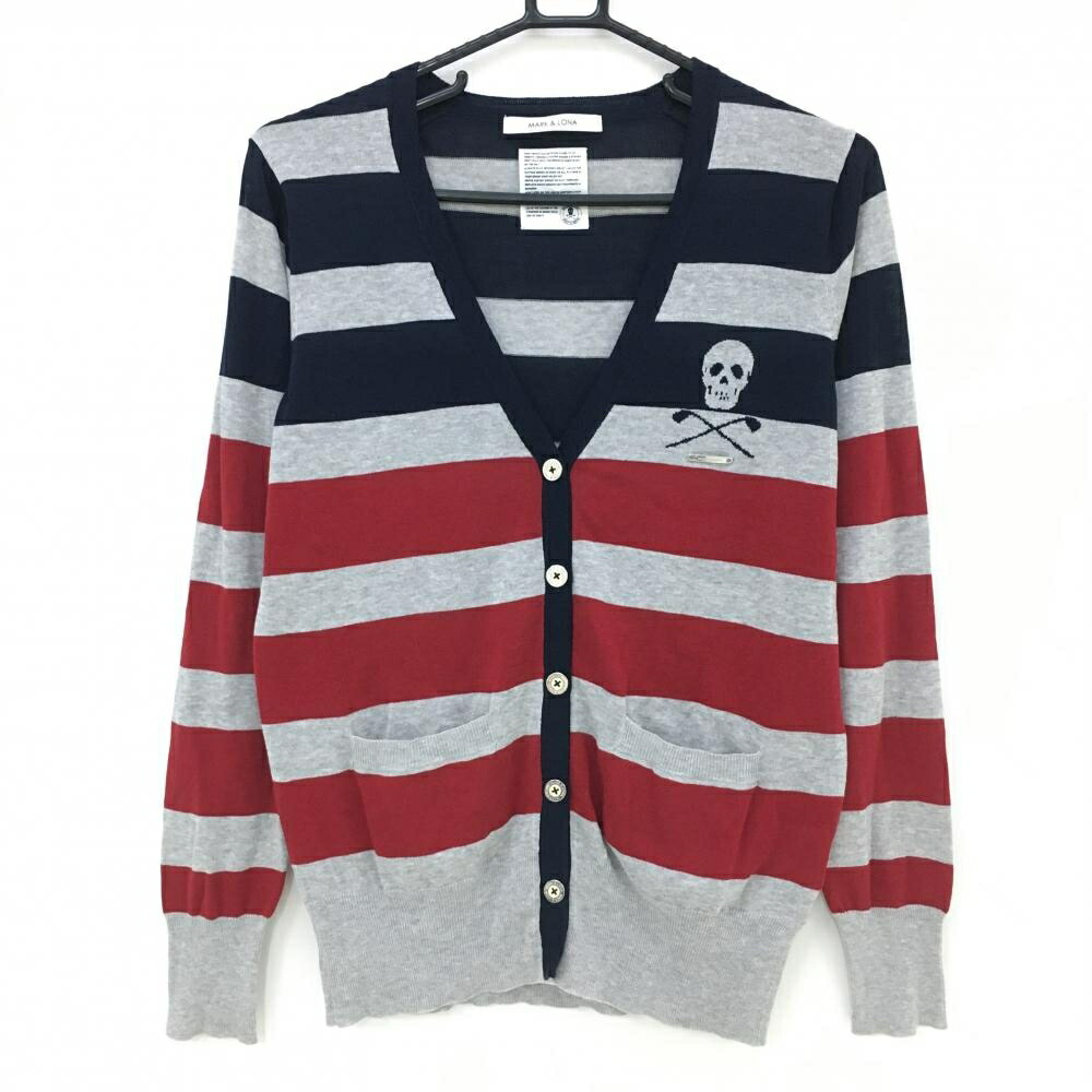 楽天市場】【美品】マークアンドロナ カーディガン ネイビー×グレー