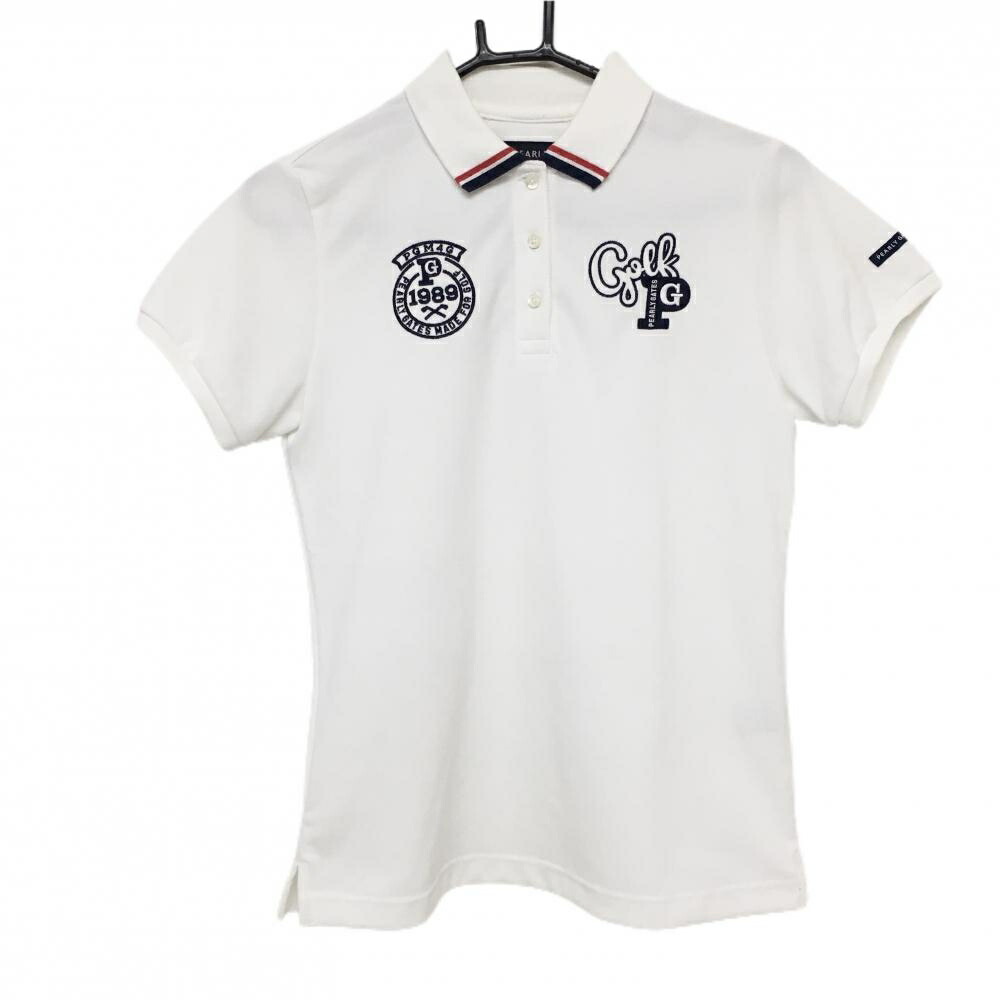 楽天市場】パーリーゲイツ 半袖ポロシャツ 白×ネイビー 襟ライン