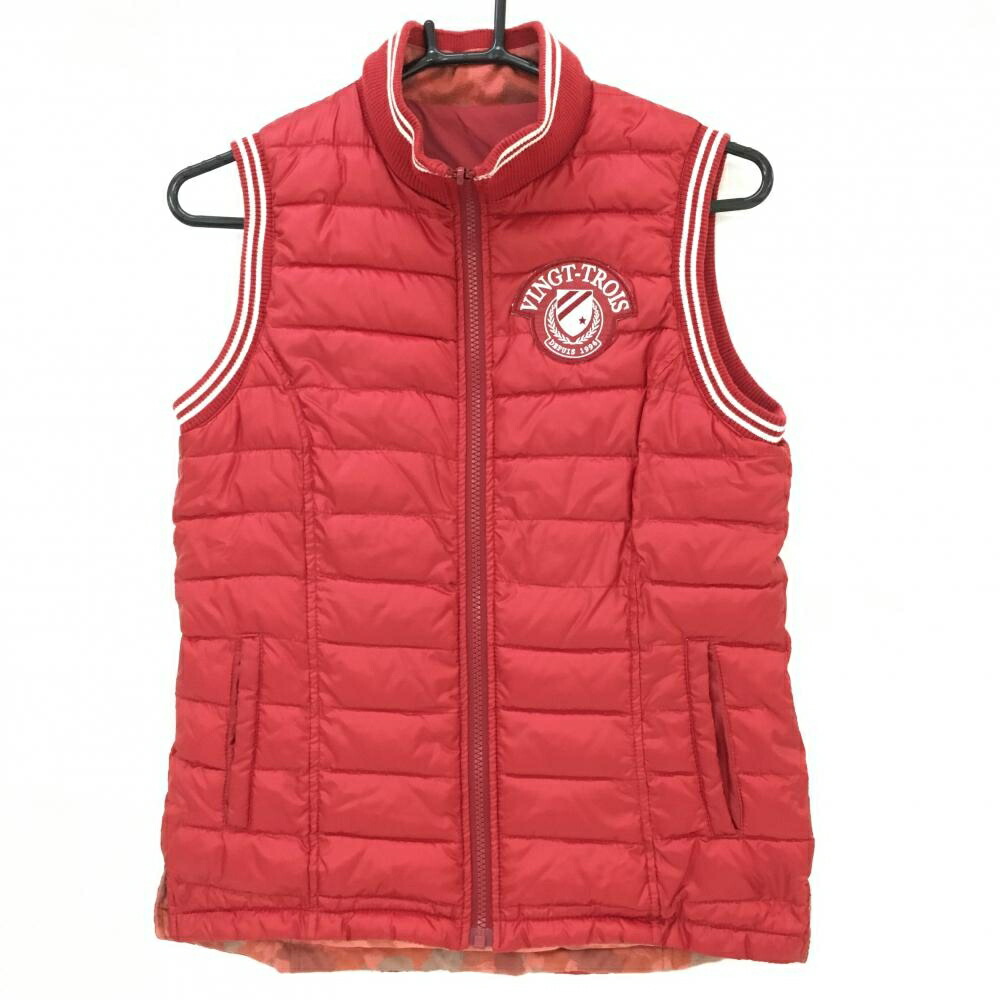 楽天市場】【美品】23区ゴルフ 中綿リバーシブルベスト レッド×白