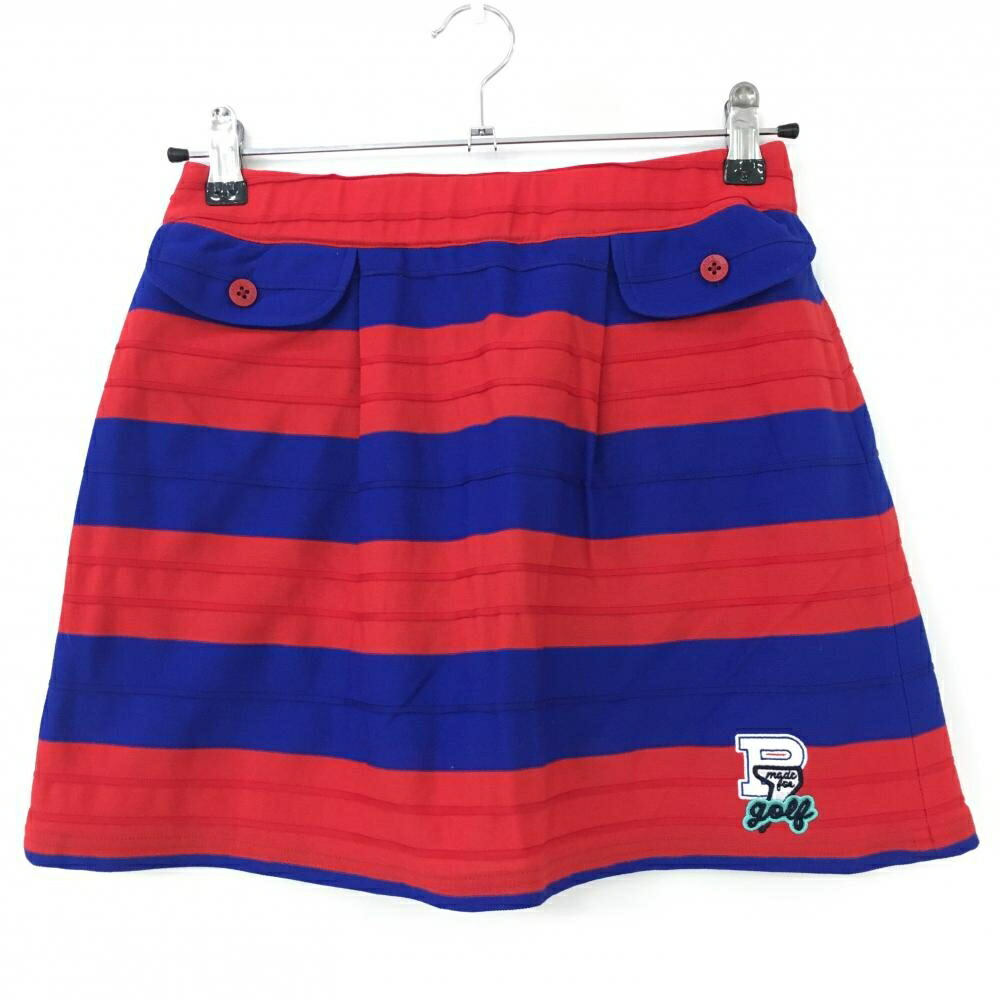 楽天市場】【超美品】パーリーゲイツ スカート レッド×ブルー ボーダー