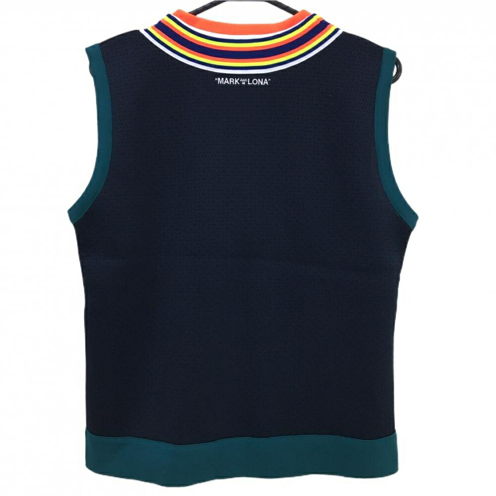 楽天市場】【超美品】マークアンドロナ ベスト ネイビー×グリーン 編み