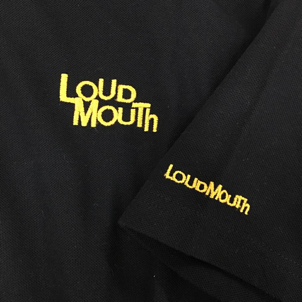 楽天市場】ラウドマウス 半袖ポロシャツ 黒 ロゴ刺しゅう ボタンダウン