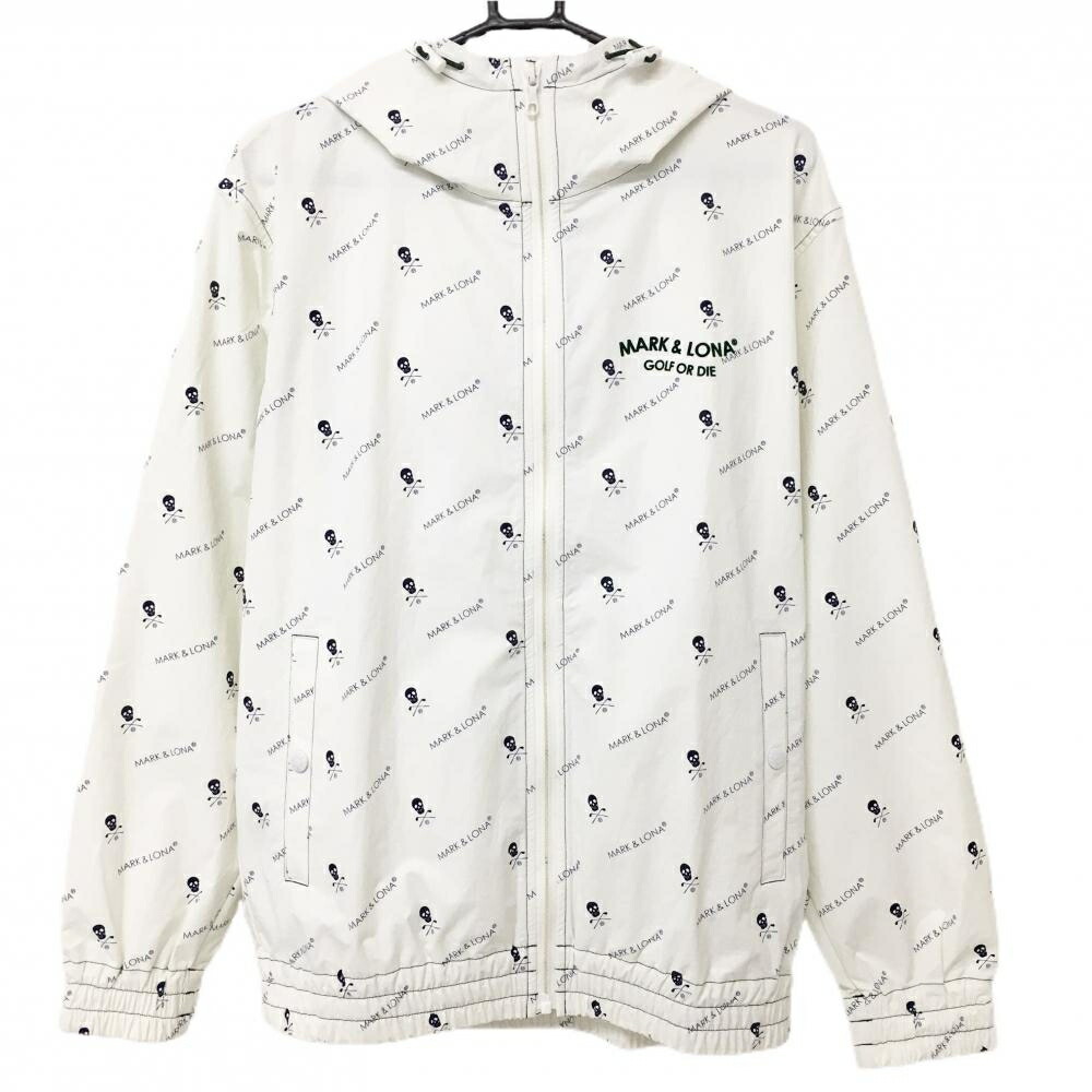 楽天市場】【新品】マークアンドロナ ジップパーカー 白×ネイビー