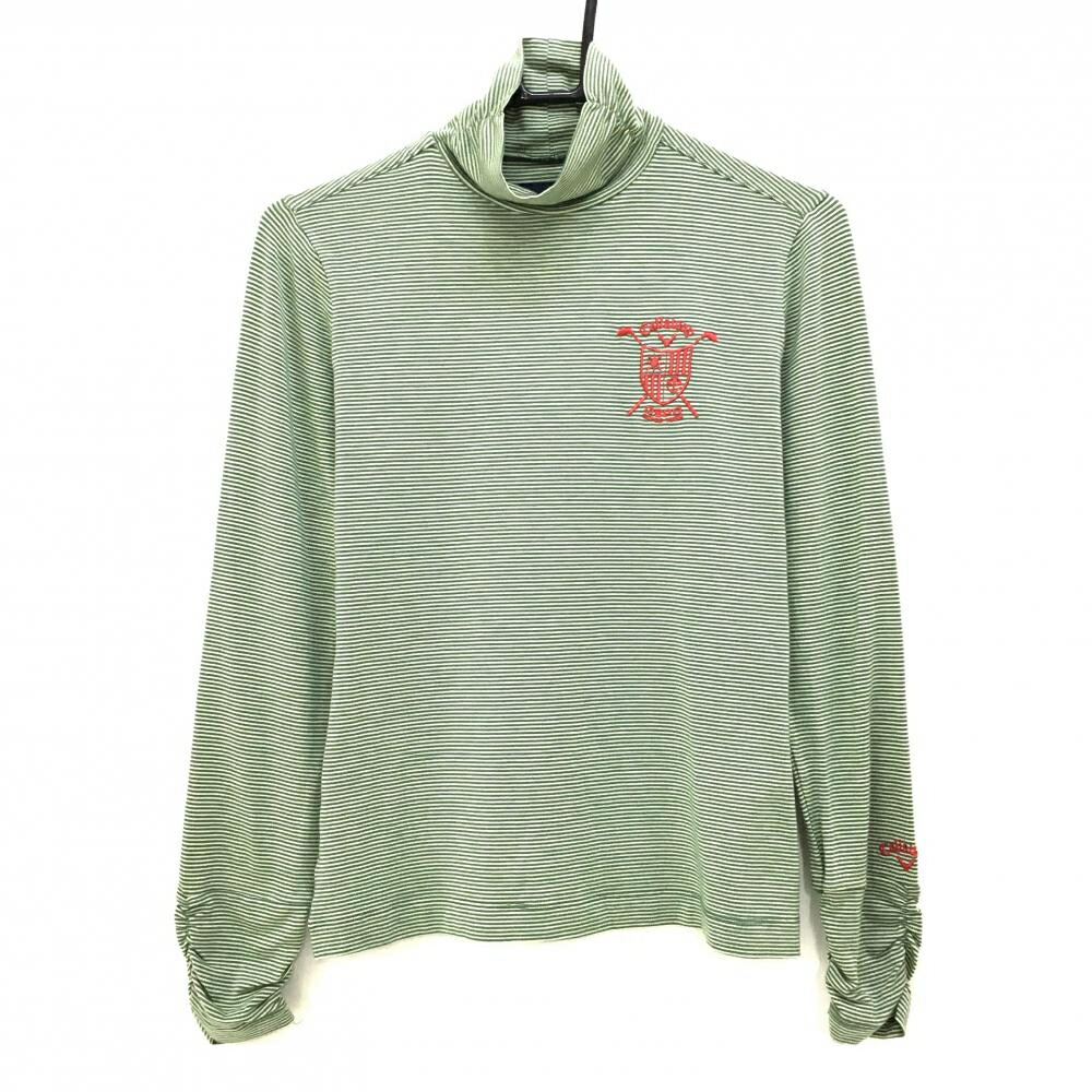 楽天市場】【美品】キャロウェイ 長袖ハイネックシャツ グリーン×白 細