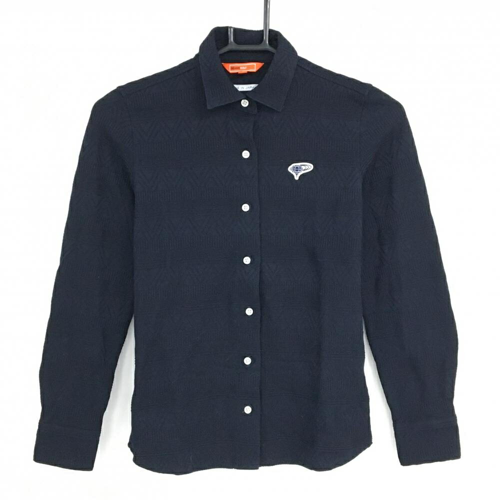 楽天市場】【超美品】ビームスゴルフ 長袖シャツ ネイビー 総柄織生地