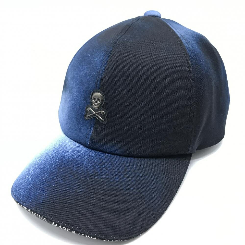 超美品 マーク＆ロナ カモフラ 髑髏 スカルワッペン キャップ 帽子