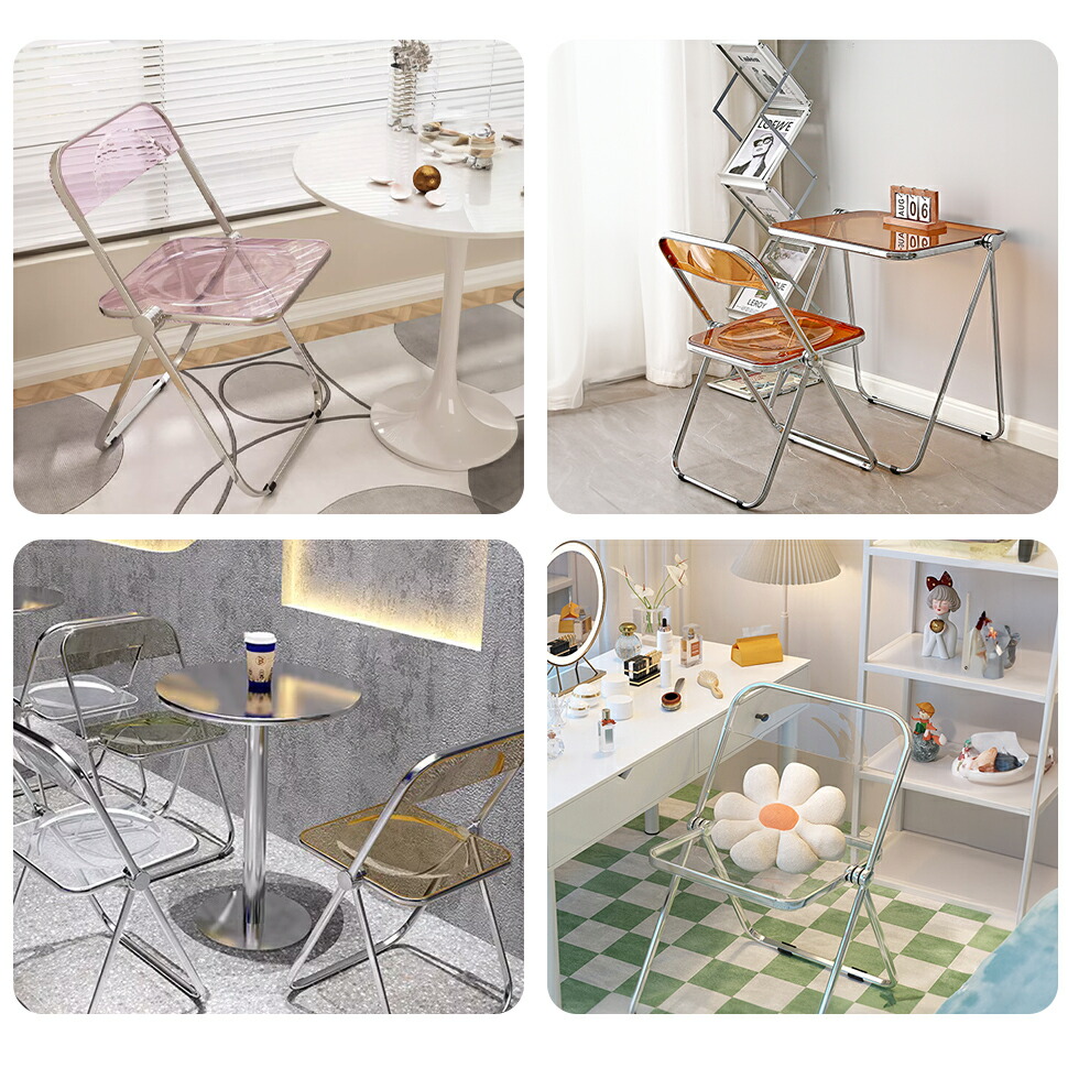 楽天市場】【全品対象クーポン☆~11日1:59】 クリアチェア 折りたたみ