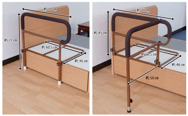 楽天市場】＼レビュー特典対象／木製ベッド用手すり 【ささえ ニュー