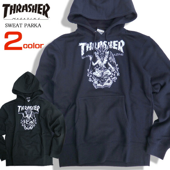 楽天市場】THRASHER パーカー バフォメット スウェットパーカー