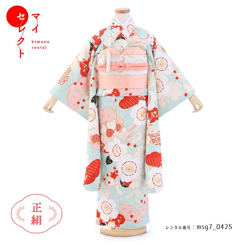楽天市場】【レンタル】 七五三 身長110cm〜125cm 正絹 着物 7歳